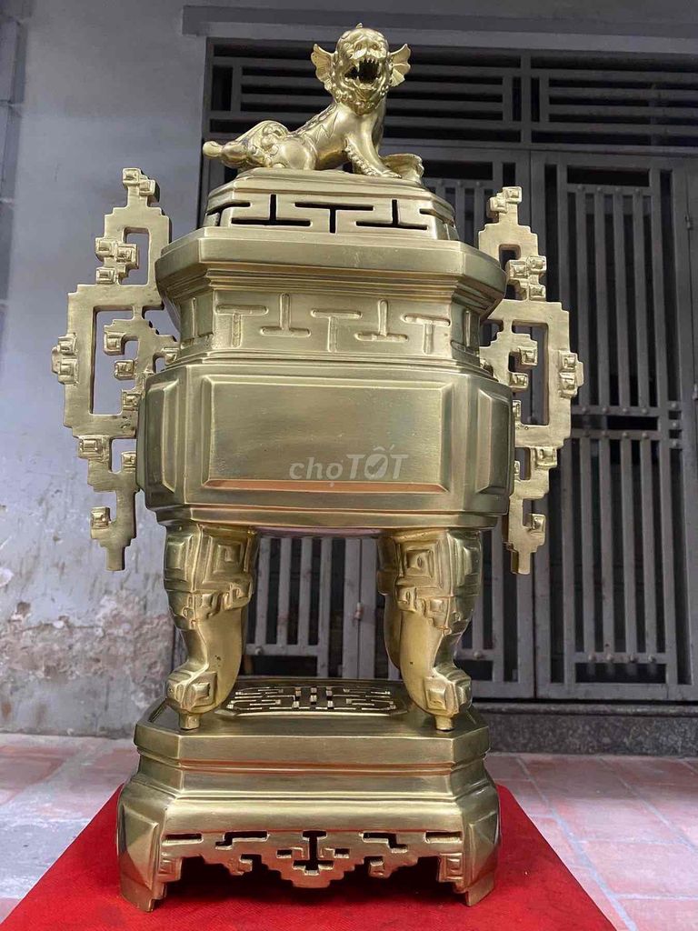 Lư hương Đồng đúc Vàng đồng. Mua bán Đồ sưu tầm, đồ cổ tại Thành phố Chí Linh Hải Dương được đăng bởi lê cường hình 1