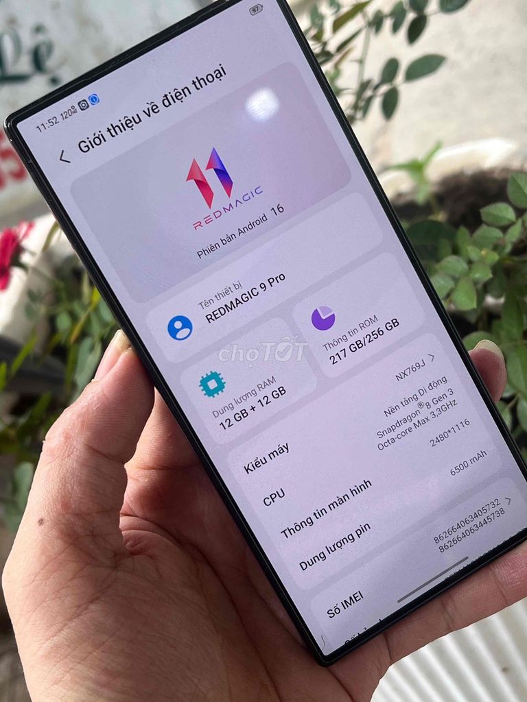 Nubia Red Magic 9 Pro 256GB Đen 98%. Mua bán Điện thoại tại Quận Bình Tân Tp Hồ Chí Minh được đăng bởi nguyễn sang  hình 1