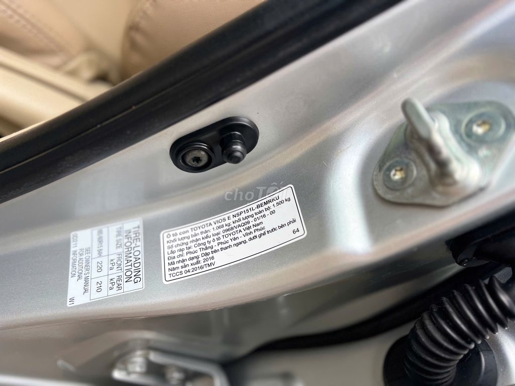 Toyota Vios 2016 1.5E - chỉ 228tr. Mua bán Ô tô tại Thành phố Buôn Ma Thuột Đắk Lắk được đăng bởi Chợ Xe Cỏ Đăk Lăk hình 20