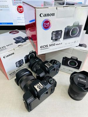 Canon M50 mark II + Kit. Như mới