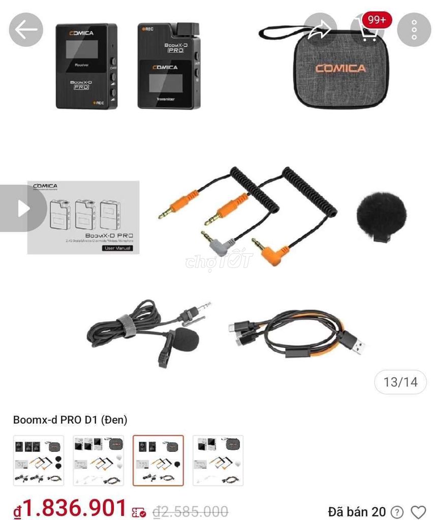 Micro không dây COMICA BoomX-D PRO D1. Mua bán Tivi, Âm thanh tại Quận 7 Tp Hồ Chí Minh được đăng bởi neyU hình 4