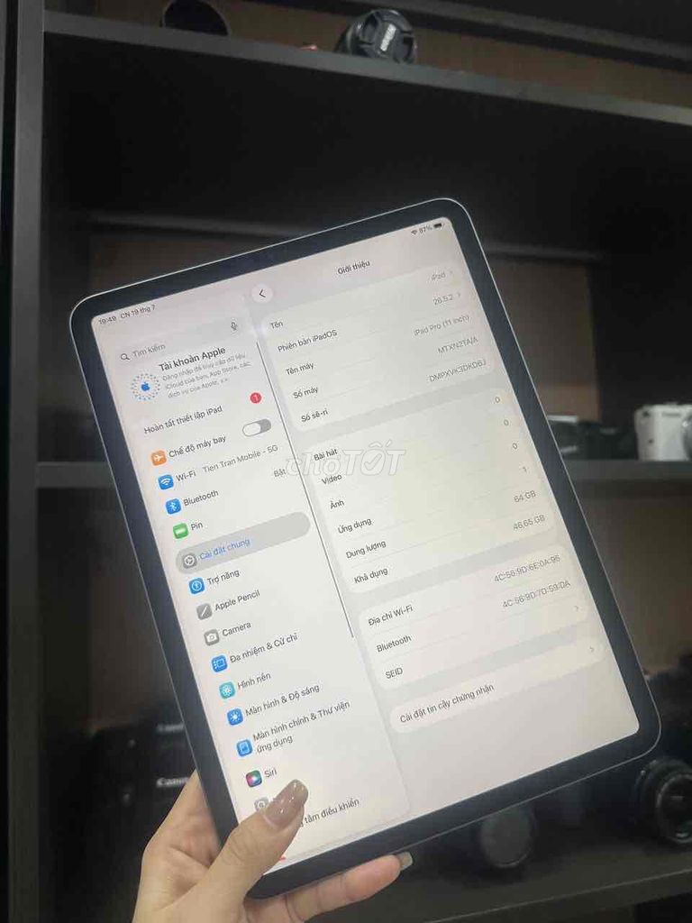 iPad Pro 2018 64GB Xám 11 inch pin 84%. Mua bán Máy tính bảng tại Quận 5 Tp Hồ Chí Minh được đăng bởi Phan Thế Phong  hình 1