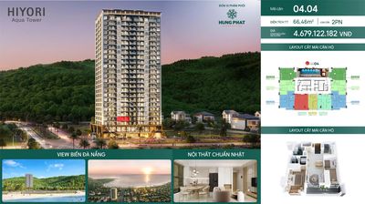 Apartment 67 m² · 2 bed · HIYORI Aqua Tower
