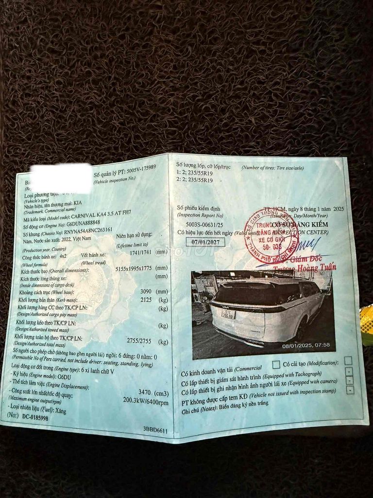 Kia Carnival 2022 3.5G Signature 7 chỗ - 33000 km. Mua bán Ô tô tại Quận Tân Phú Tp Hồ Chí Minh được đăng bởi Nam Vubinh hình 9