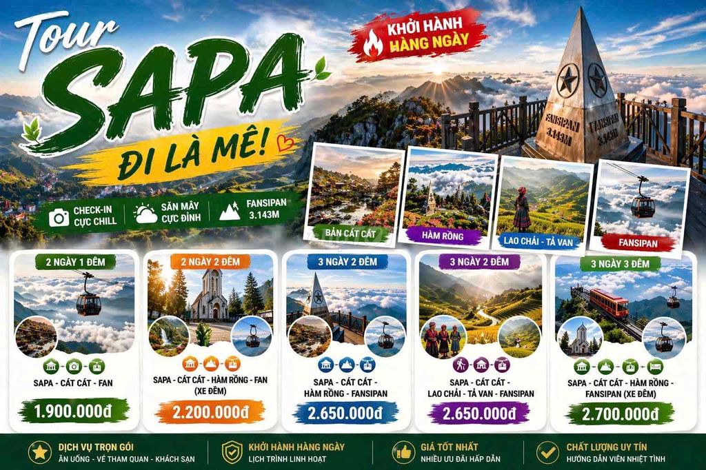Dịch vụ du lịch Sapa, Fansipan. Du lịch tại Quận Đống Đa Hà Nội được đăng bởi Nguyễn Anh Thư hình 1