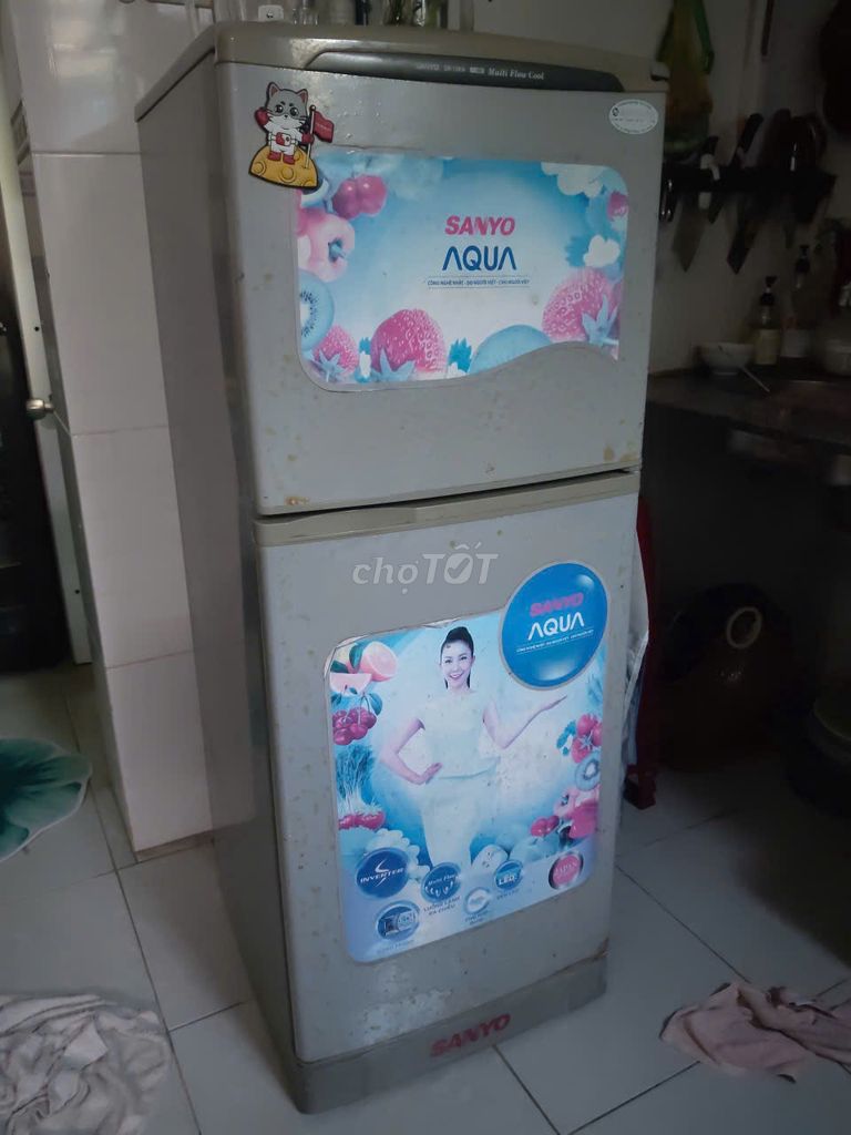 Tủ lạnh Sanyo SR-13KN Xám. Mua bán Tủ lạnh tại Thành phố Qui Nhơn Bình Định được đăng bởi Trần Văn Quang hình 1