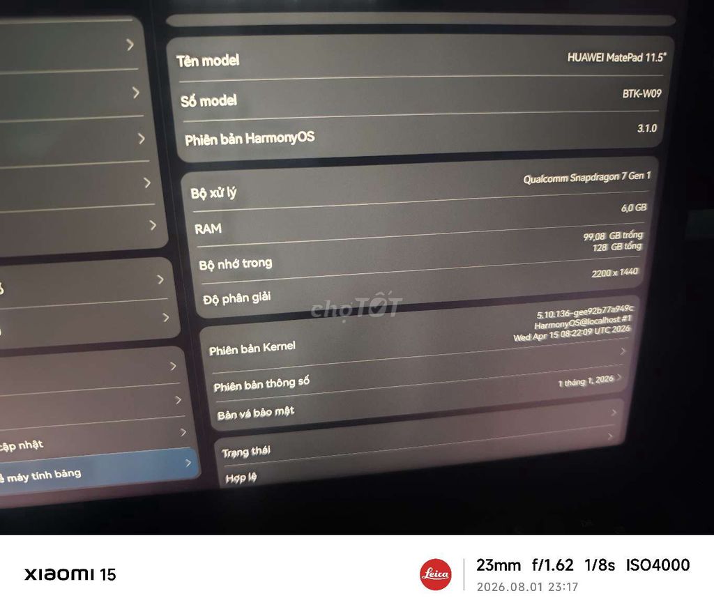Huawei MatePad 11.5 inch 6GB/128GB. Mua bán Máy tính bảng tại Thành phố Biên Hòa Đồng Nai được đăng bởi tuấn  hình 1