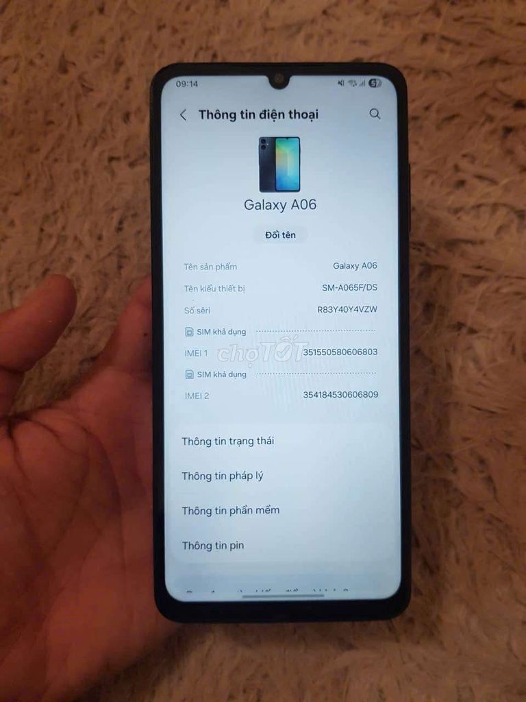 Samsung Galaxy A06 128GB Xanh. Mua bán Điện thoại tại Huyện Gò Dầu Tây Ninh được đăng bởi Tuấn Nguyễn hình 1
