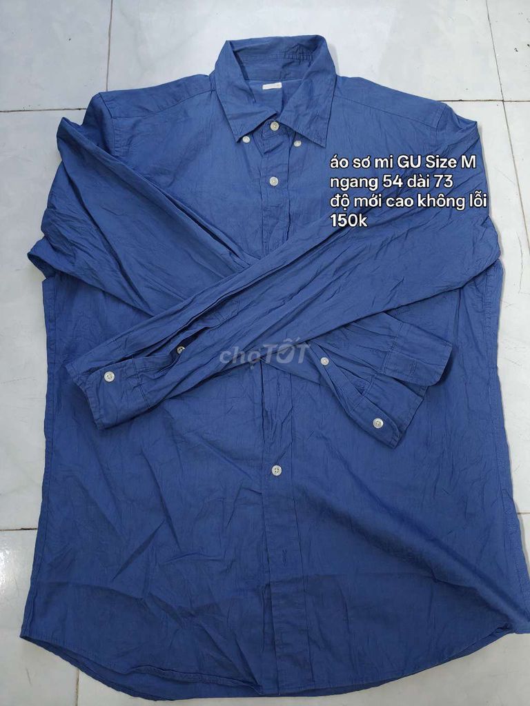 Áo sơ mi GU Nam Cotton Xanh size M. Mua bán Quần áo tại Quận Tân Phú Tp Hồ Chí Minh được đăng bởi Hinh2hand hình 1