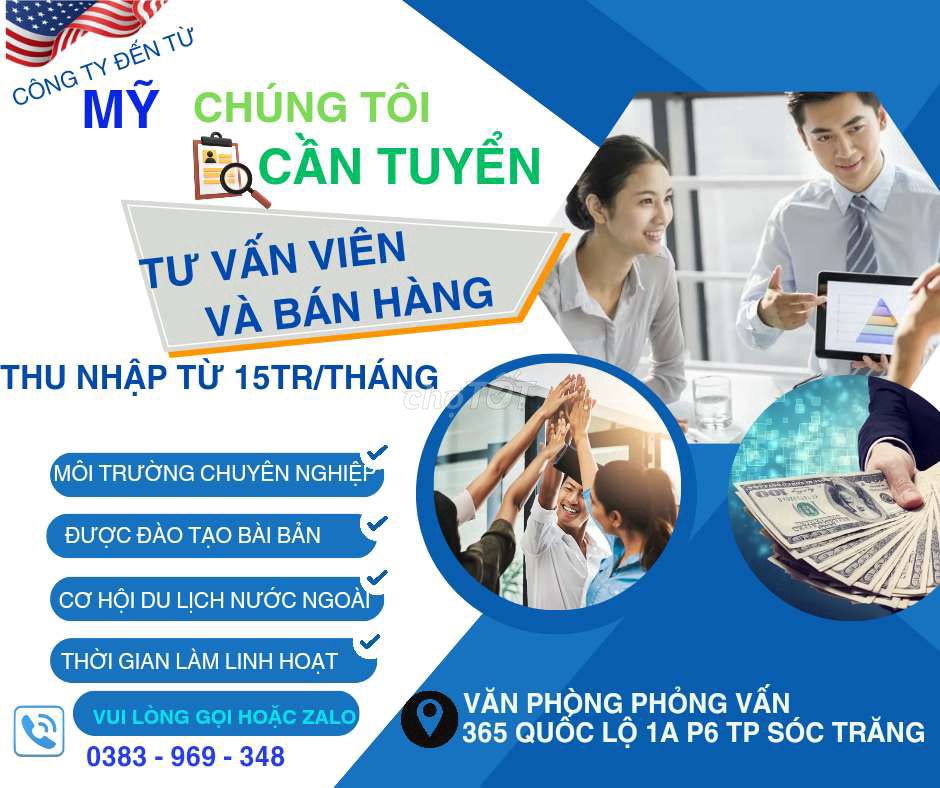 Công ty cần tuyển tư vấn viên và bán hàng