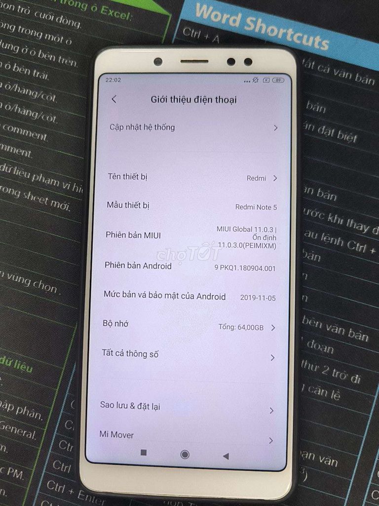 Xiaomi Redmi Note 5 64GB Trắng. Mua bán Điện thoại tại Huyện Long Thành Đồng Nai được đăng bởi Viết Phong hình 1