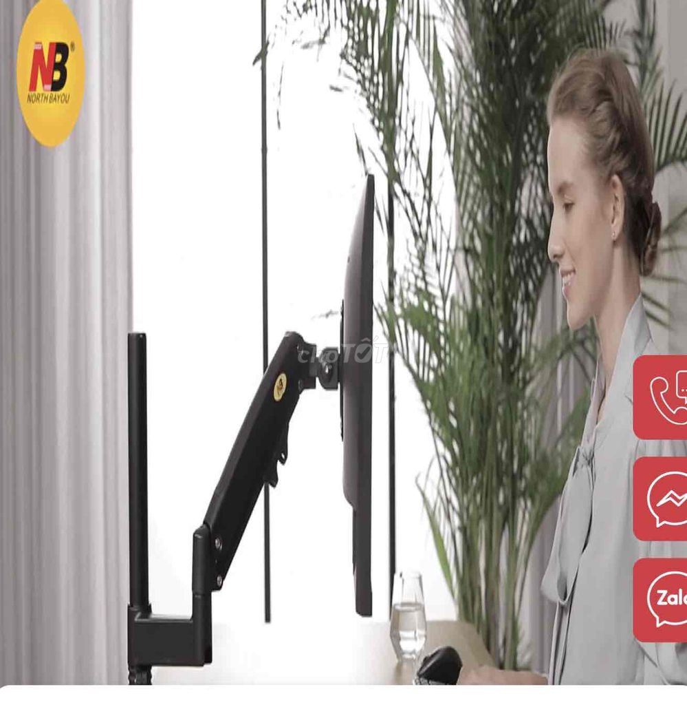 Giá đỡ màn hình NB H100 Xám. Mua bán Phụ kiện (Màn hình, Chuột...) tại Quận Cẩm Lệ Đà Nẵng được đăng bởi ChiChi hình 1