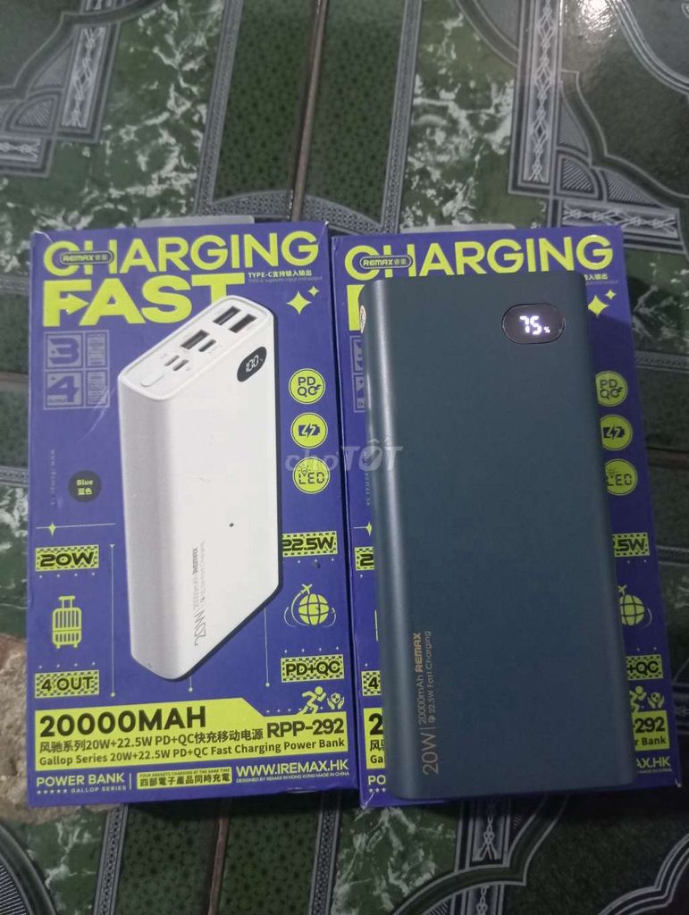 Sạc dự phòng remax 20000mah