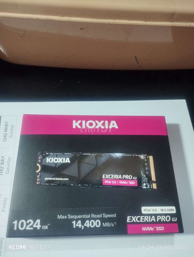 KIOXIA EXCERIA PRO G2 1TB PCIe 5.0 NVMe M.2. Mua bán Linh kiện (RAM, Card...) tại Quận Hoàn Kiếm Hà Nội được đăng bởi hoàng anh hình 1