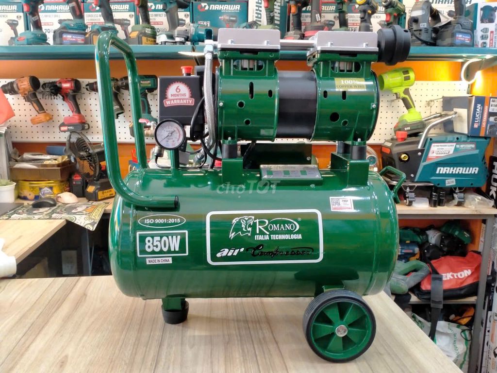 Máy nén khí 30 lít ROMANO ROMA750/30. Mua bán Đồ chuyên dụng, Giống nuôi trồng tại Quận Bình Thạnh Tp Hồ Chí Minh được đăng bởi Máy xây dựng giá rẻ  hình 1