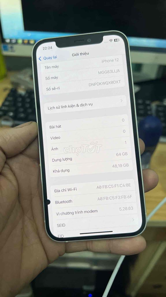 iPhone 12 64GB Quốc Tế Mất FaceID