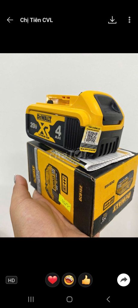 Xả kho pin 4.0 DEWALT chưa quá sử dụng