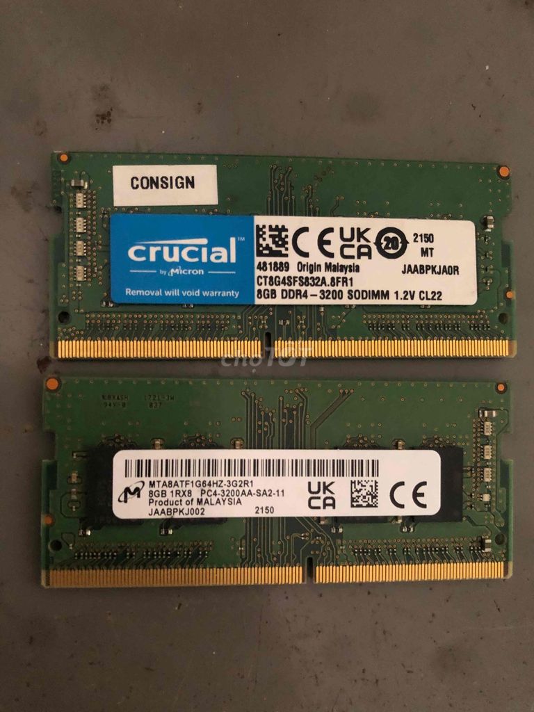 RAM Crucial 8GB DDR4. Mua bán Linh kiện (RAM, Card...) tại Quận 1 Tp Hồ Chí Minh được đăng bởi Mạnh Trí hình 1