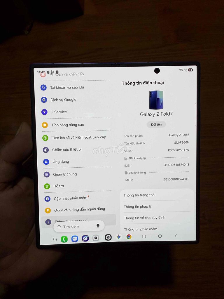 Samsung Galaxy Z Fold7 Xanh Hàn Quốc. Mua bán Điện thoại tại Quận 5 Tp Hồ Chí Minh được đăng bởi ngoc giau 89 hình 1