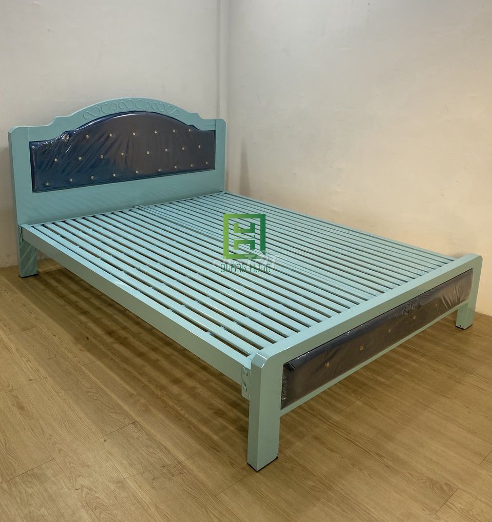 Giường sắt Quang Hùng 1m2 x 2m Xanh ngọc. Mua bán Giường, chăn ga gối nệm tại Quận 6 Tp Hồ Chí Minh được đăng bởi Nội Thất Quang Hùng TD hình 1