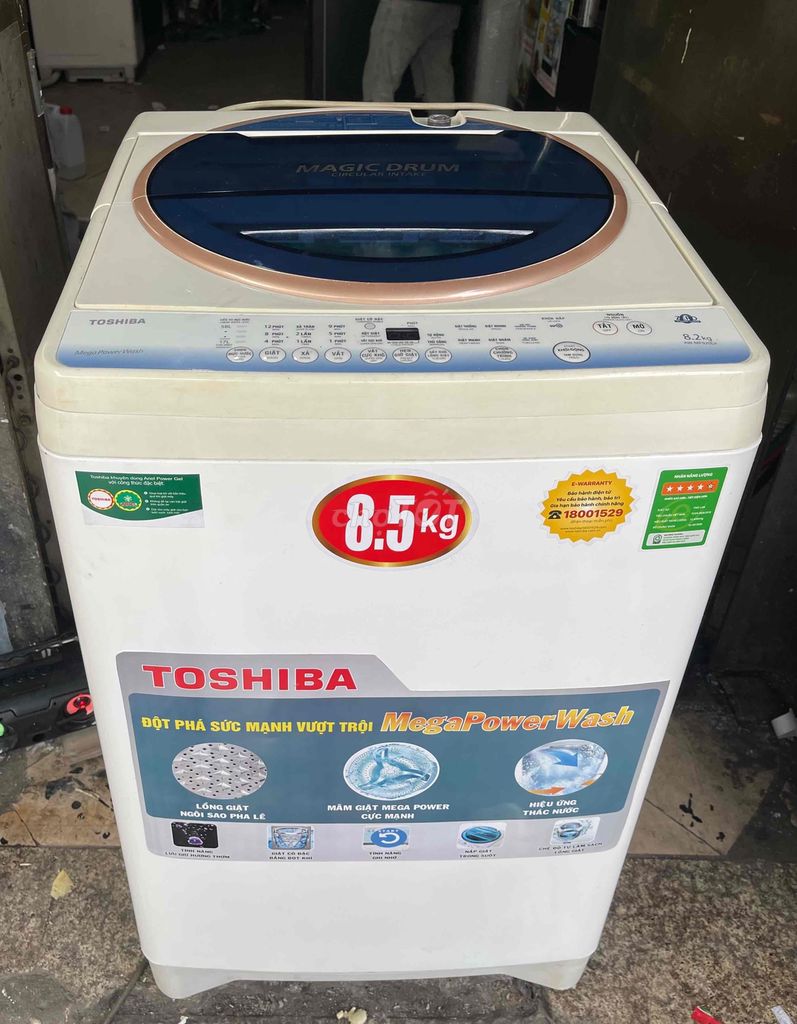 Máy giặt Toshiba 8.2kg vận hành êm tiết kiệm🖤