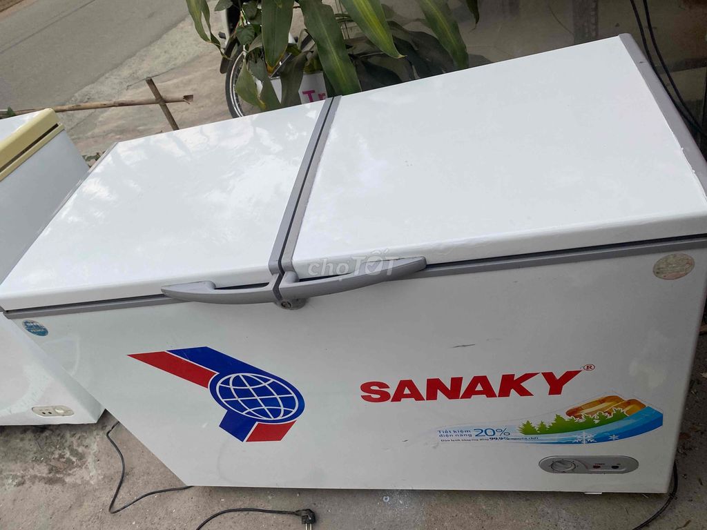 tủ đông sannaky 400l hai chế độ giàn đồng máy zin