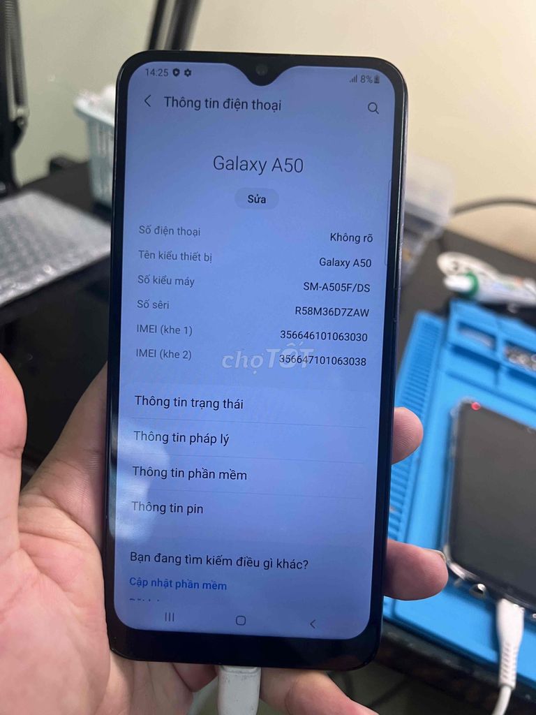 Samsung Galaxy A50 64GB Xanh. Mua bán Điện thoại tại Huyện Thanh Trì Hà Nội được đăng bởi Hưng Vũ hình 1