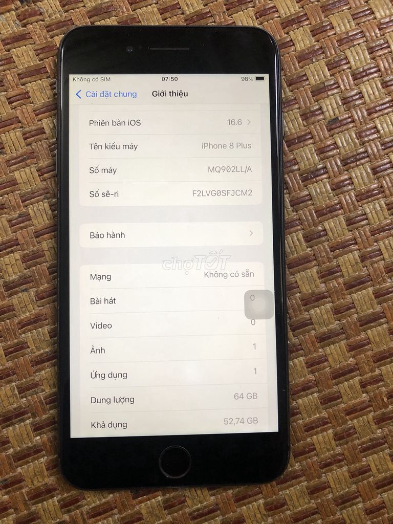 Apple iPhone 8 Plus 64GB Đen. Mua bán Điện thoại tại Quận Hà Đông Hà Nội được đăng bởi Nguyen viet hoang hình 1