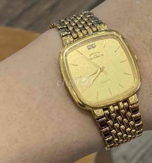 Technos Swiss 1970, Mặt Kính Sapphire, Mạ Gold 24K