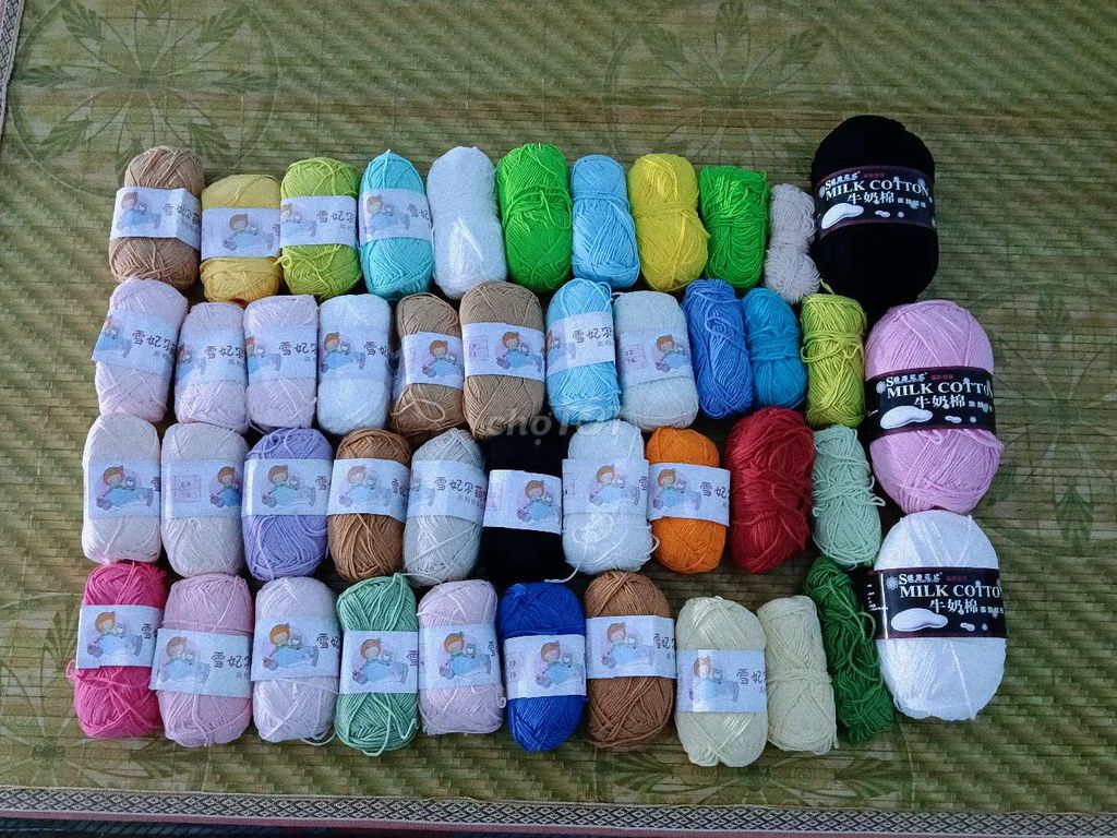 Len sợi Milk cotton nhiều màu 125gr