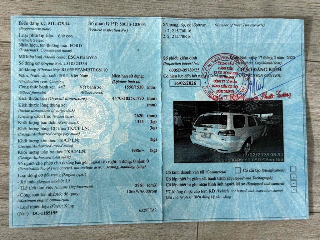 Ford Escape 2011 2.3L XLS 4x2 Trắng. Mua bán Ô tô tại Thành phố Thủ Dầu Một Bình Dương được đăng bởi  Trung Tin Used Car hình 20