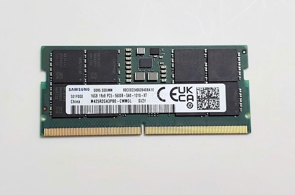 Ram Laptop DDR5 16GB 5600Mhz Samsung. Mua bán Linh kiện (RAM, Card...) tại Thành phố Thủ Đức Tp Hồ Chí Minh được đăng bởi Lạc Thiên hình 1