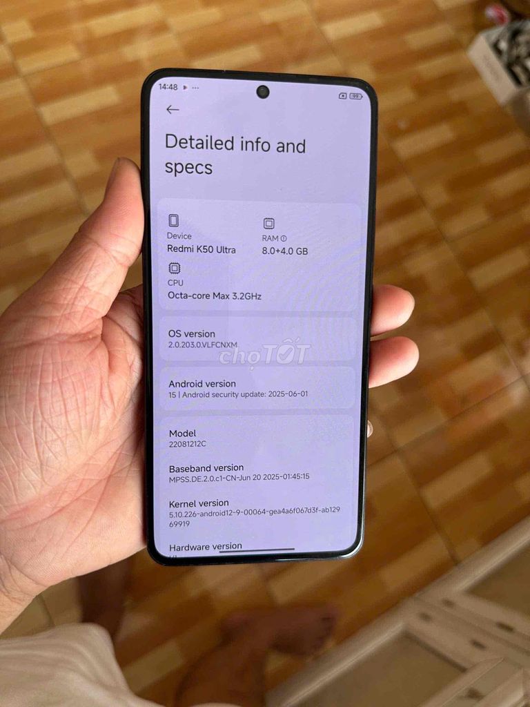 Xiaomi Redmi K50 Ultra 8GB/256GB Đen. Mua bán Điện thoại tại Quận Bình Tân Tp Hồ Chí Minh được đăng bởi Đường Minh hình 1