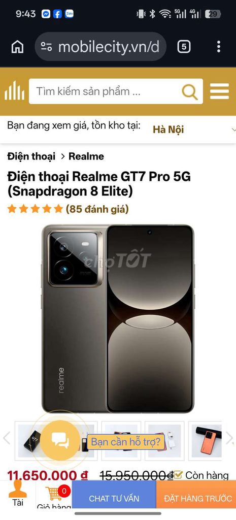 Realme GT7 Pro 5G Đen. Mua bán Điện thoại tại Quận Sơn Trà Đà Nẵng được đăng bởi Phú Long Đinh hình 1