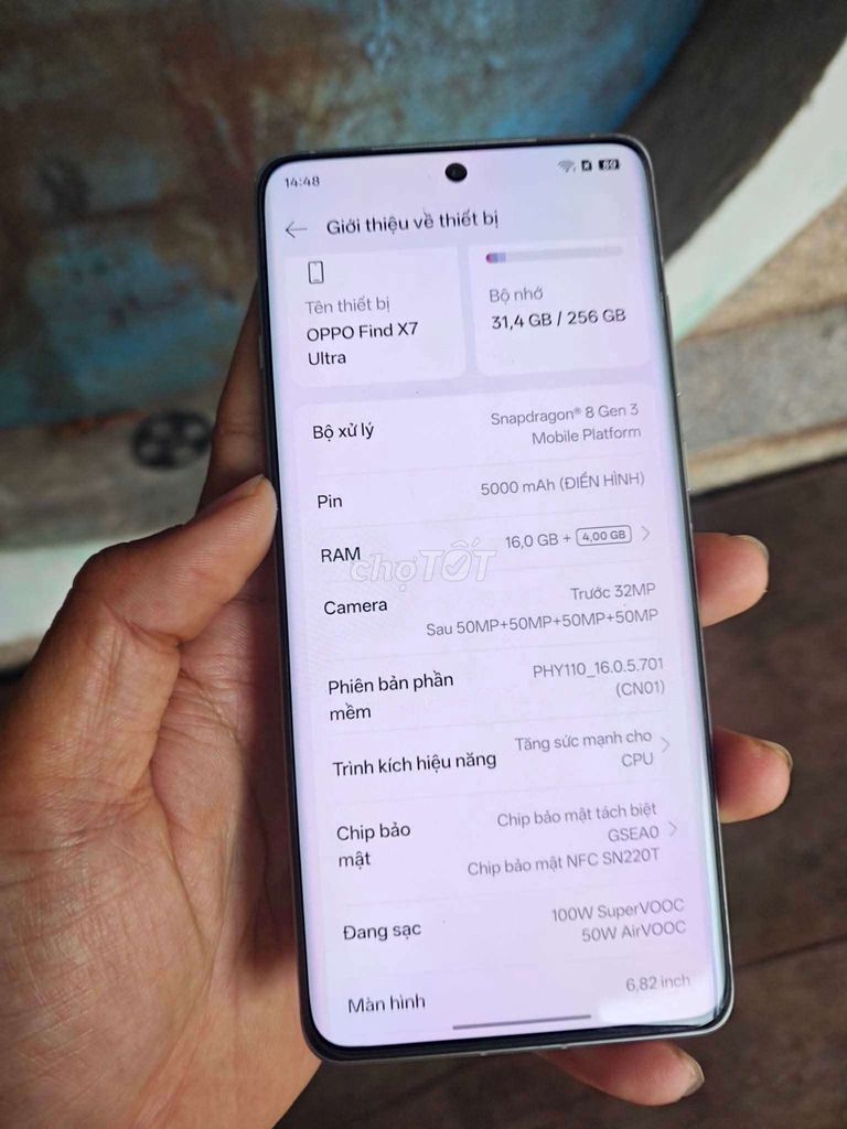 Oppo Find X7 Ultra 5G 256GB Nâu Đã dùng. Mua bán Điện thoại tại Thành phố Biên Hòa Đồng Nai được đăng bởi Long Huynh hình 1