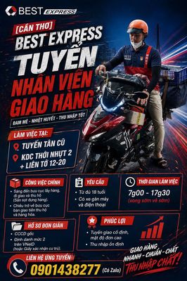 BEST EXPRESS TUYỂN DỤNG SHIPPER