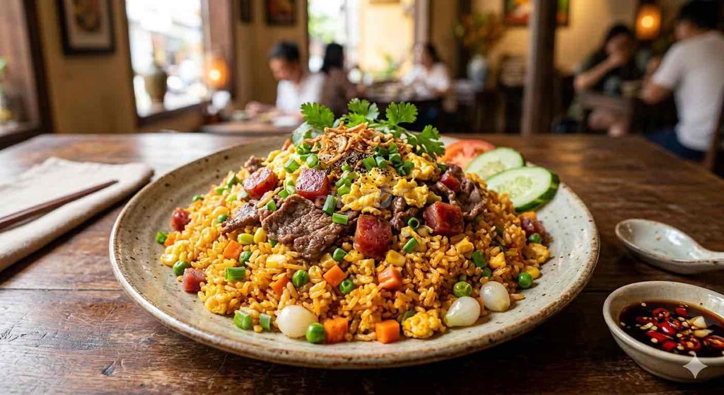 Cơm Chiên Dương Châu + Bò + Trứng. Mua bán Đồ ăn, thực phẩm và các loại khác tại Quận Tân Bình Tp Hồ Chí Minh được đăng bởi Huỳnh Gia Bảo hình 1
