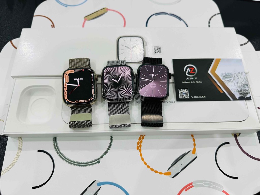 Apple Watch s7/45 thép đủ 3 màu gps và esim