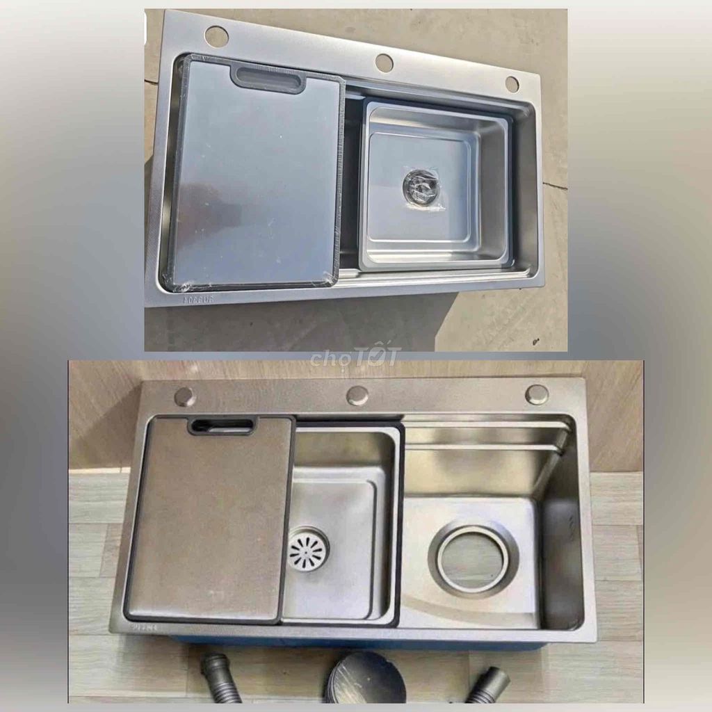 Chậu rửa chén Inox 304 75x46cm Mới 4ly. Mua bán Thiết bị vệ sinh, nhà tắm tại Quận Hải Châu Đà Nẵng được đăng bởi THIẾT BỊ GIA DỤNG HÀNG CHÍNH HÃNG hình 1