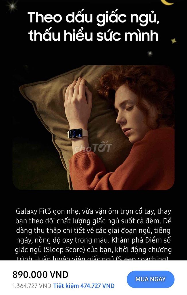 Samsung Galaxy Fit3 Đen, Hồng, Bạc. Mua bán Thiết bị đeo thông minh tại Quận Ninh Kiều Cần Thơ được đăng bởi KỶ NGUYÊN SỐ 168 hình 1