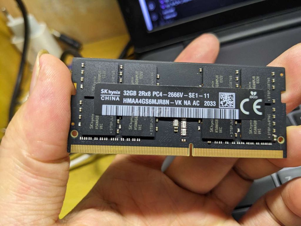 RAM laptop SK Hynix 32GB PC4-2666V. Mua bán Linh kiện (RAM, Card...) tại Huyện Hoài Đức Hà Nội được đăng bởi Sky hình 1