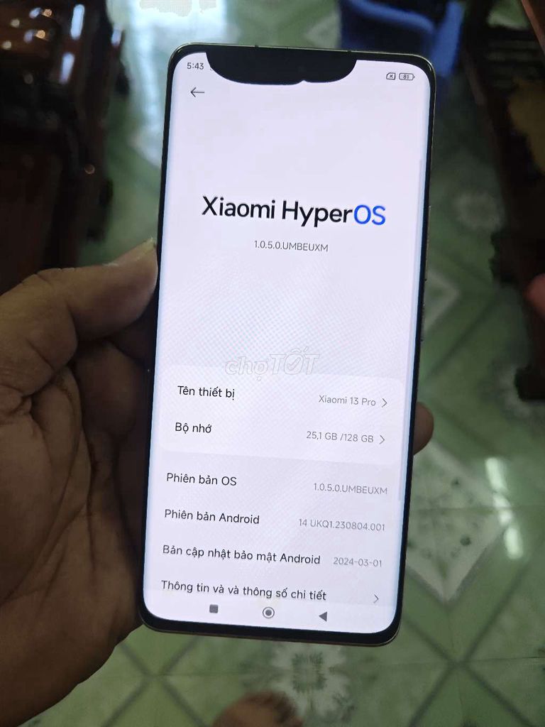 Xiaomi 13 Pro 128GB. Mua bán Điện thoại tại Quận 11 Tp Hồ Chí Minh được đăng bởi hoang hình 1