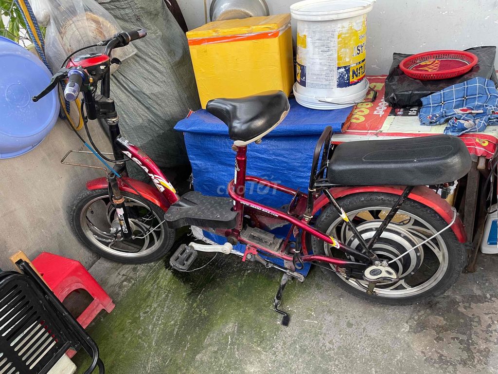 Xe đạp điện Asama màu Đỏ Hư bình. Mua bán Xe điện tại Thành phố Biên Hòa Đồng Nai được đăng bởi Tran trường son hình 3