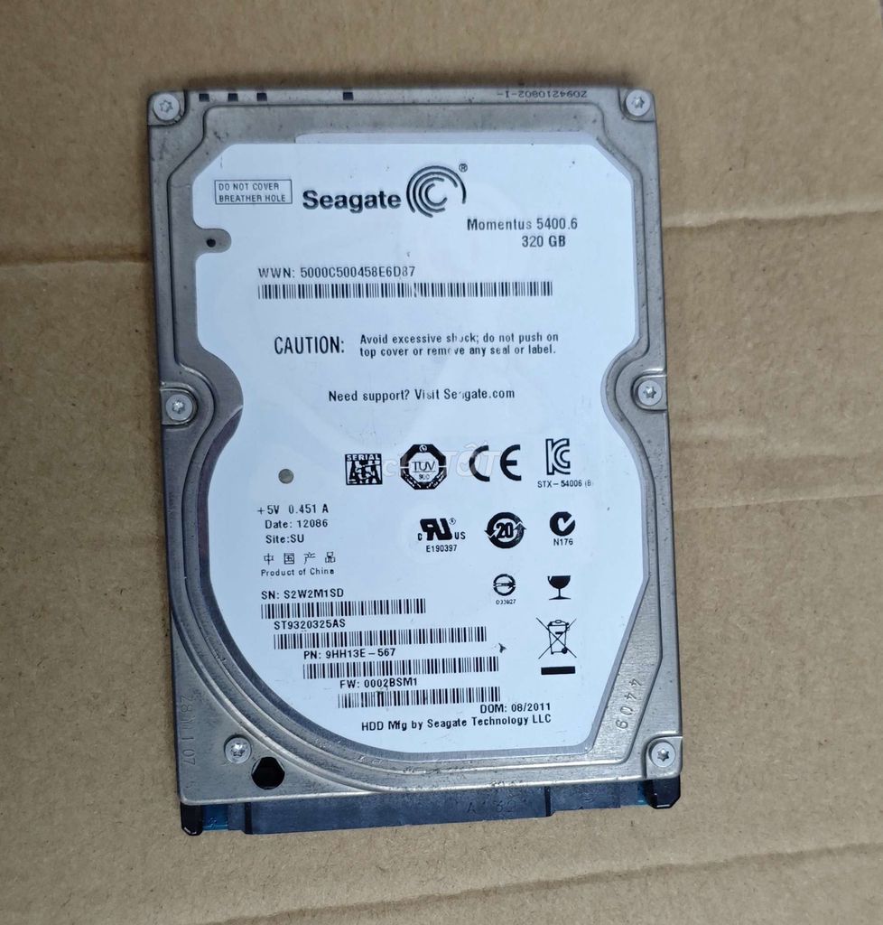 Ổ cứng HDD Seagate 320GB 2.5 inch. Mua bán Linh kiện (RAM, Card...) tại Quận 11 Tp Hồ Chí Minh được đăng bởi Trương Hoàng Thi hình 1