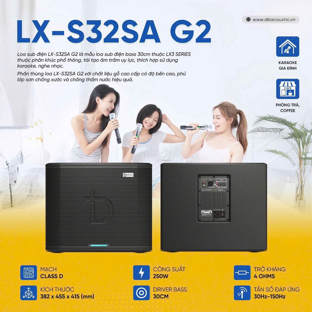 Súp dbacoustic LX-S32SA G2 bát 30 xịn chính hãng. Mua bán Tivi, Âm thanh tại Quận Sơn Trà Đà Nẵng được đăng bởi cường audio hình 1
