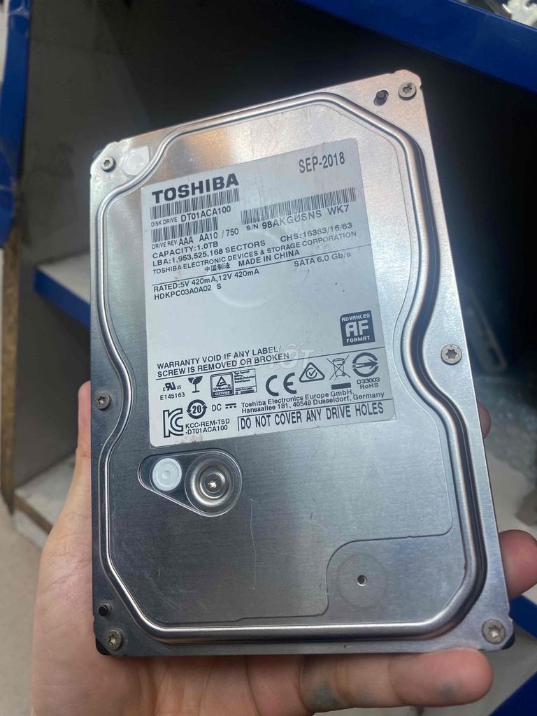 Ổ CỨNG HDD 1TB TOSHIBA DÙNG BAO BỀN