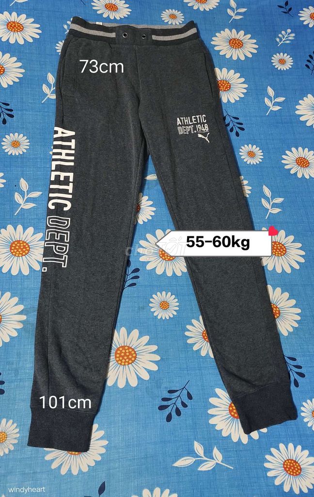 Quần thể thao Puma Nam Xám Vải nỉ 55-60kg. Mua bán Quần áo tại Quận 8 Tp Hồ Chí Minh được đăng bởi Tùng Nguyên  hình 1