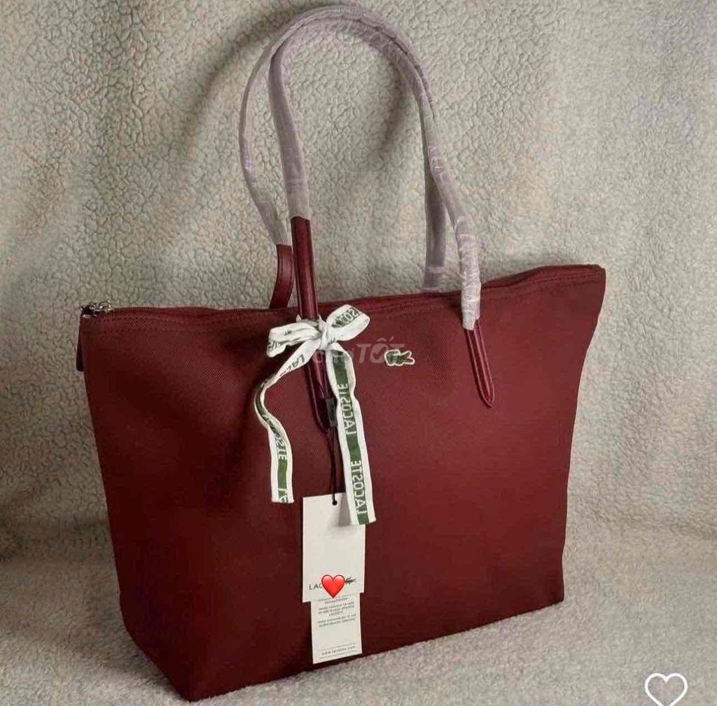 Deal Tote Bag Lacosste/ Đỏ đô