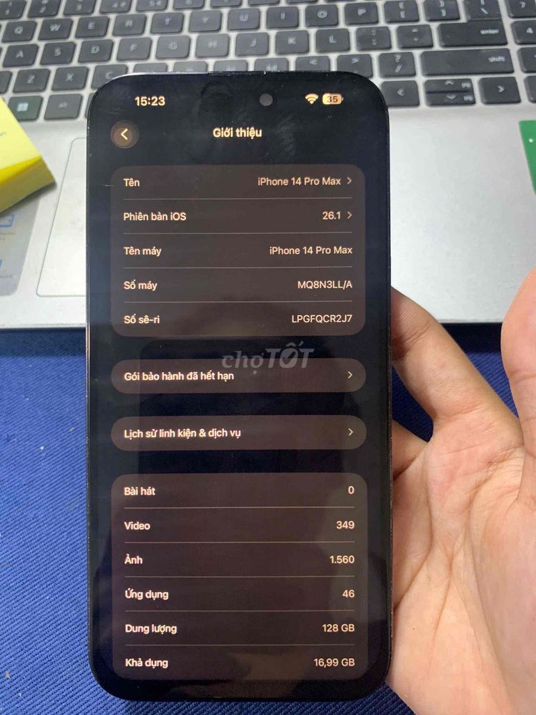 Apple iPhone 14 Pro Max 128GB Đen. Mua bán Điện thoại tại Quận Liên Chiểu Đà Nẵng được đăng bởi Người đẹp hình 1
