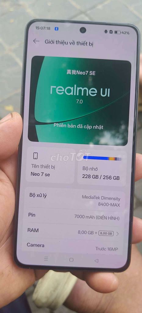Realme Neo 7 SE 256GB Xám. Mua bán Điện thoại tại Quận Thanh Xuân Hà Nội được đăng bởi Duong hình 1